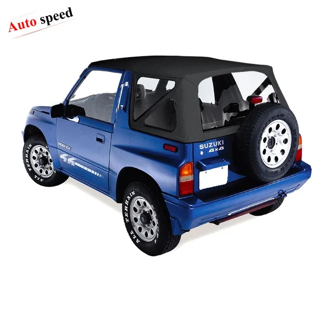 Soft top for Suzuki Vitara (JSA) year 88-04 (Will not fit for Santana model with Push Button) , Clear Windows