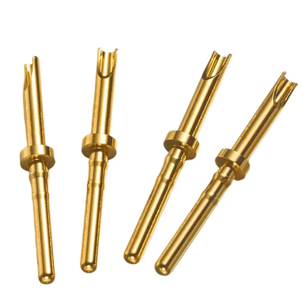 Gold Plated Brass POGO Pin for PCB Spring Loaded Conductive Pin