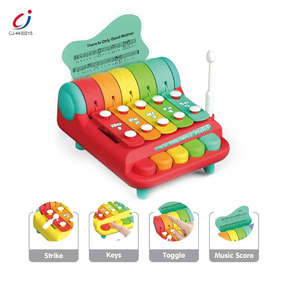 Chengji plastic xylophone instrument toy baby early educational rainbow musical organ keyboard knock piano xylo toy
