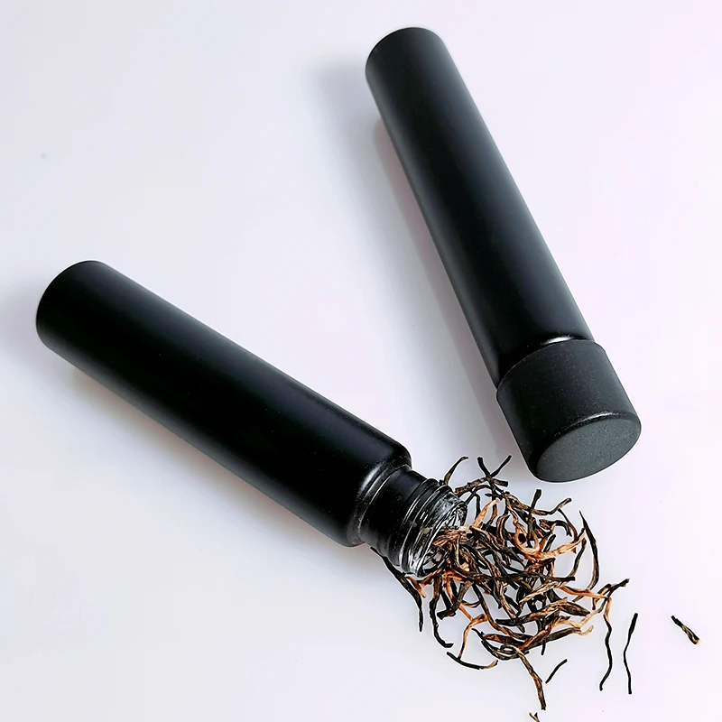 Custom Childproof Matt Black Borosilicate Pre Roll Glass Doob Cigar Blunt Joint Tube with Child Resistant Lids