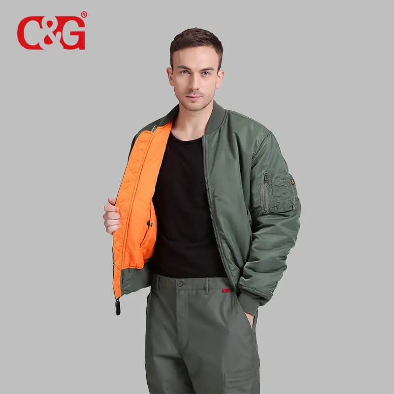 100% nylon ma1 flight jacket pilot coverall