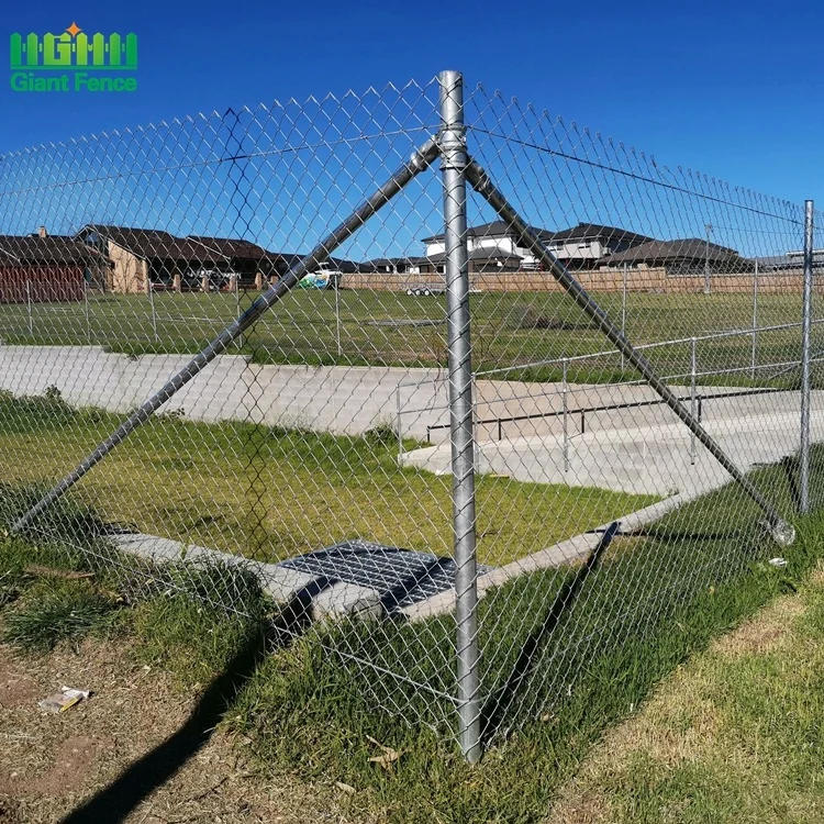 Hot Dip Galvanized 3D Steel Chain Link Fence with Top Barbed Wire Diamond Shape Cyclone Wire Mesh for Farm Field & Security Gate