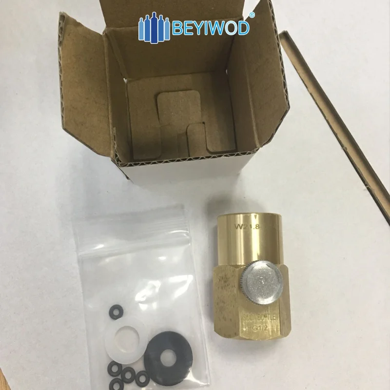 BEYIWOD Small co2 gas filling adapter for 0.6L empty co2 cylinder and big co2 bottle/cylinder
