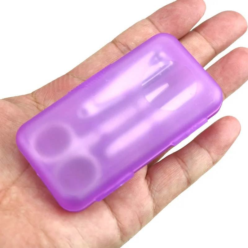 
wholesales 4pcs stainless steel Nail Clippers Cutter Kit Nail Care mini manicure pedicure set PP case 