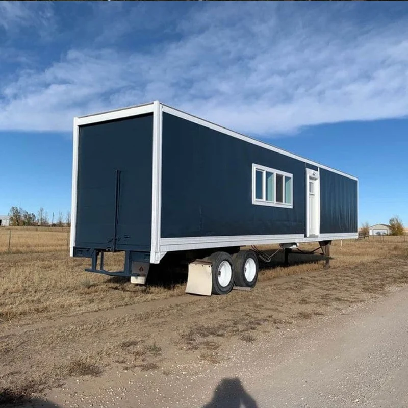 Camping mobile house trailer expandable container house on trailer for sale