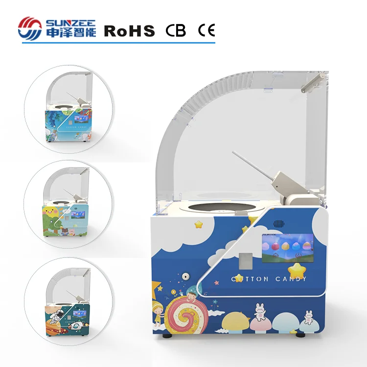 Small semi-automatic cotton candy machine smart retail professional commercial equipment vending machine
