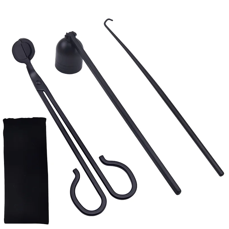 Candle Wick Trimmer Cutter Wick Dipper 3 in 1 Candle Accessory Set with Velvet Bag Storage