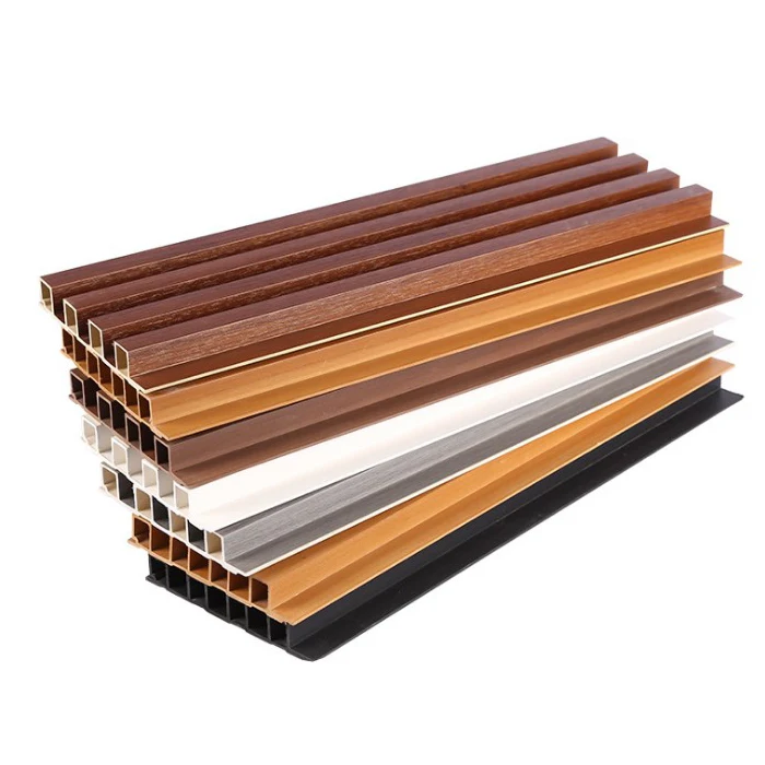 Home decor wpc wood plastic Interior background fluted great wall panels decorative wood wpc wall panel