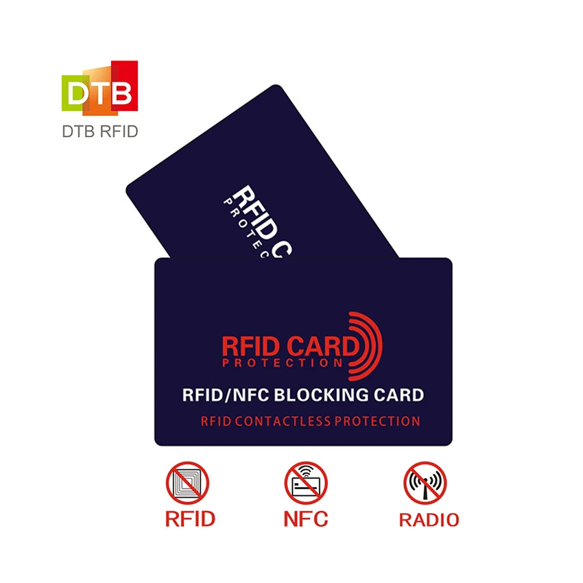 2022 Factory Price Customize Logo High Quality Card Cr80 Size Credit Card Protector Smart Nfc Rfid Blocking Card