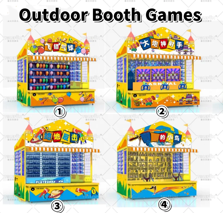 Tolefun Amusement Park great big booths game custom Kids Carnival Interactive Skill Games