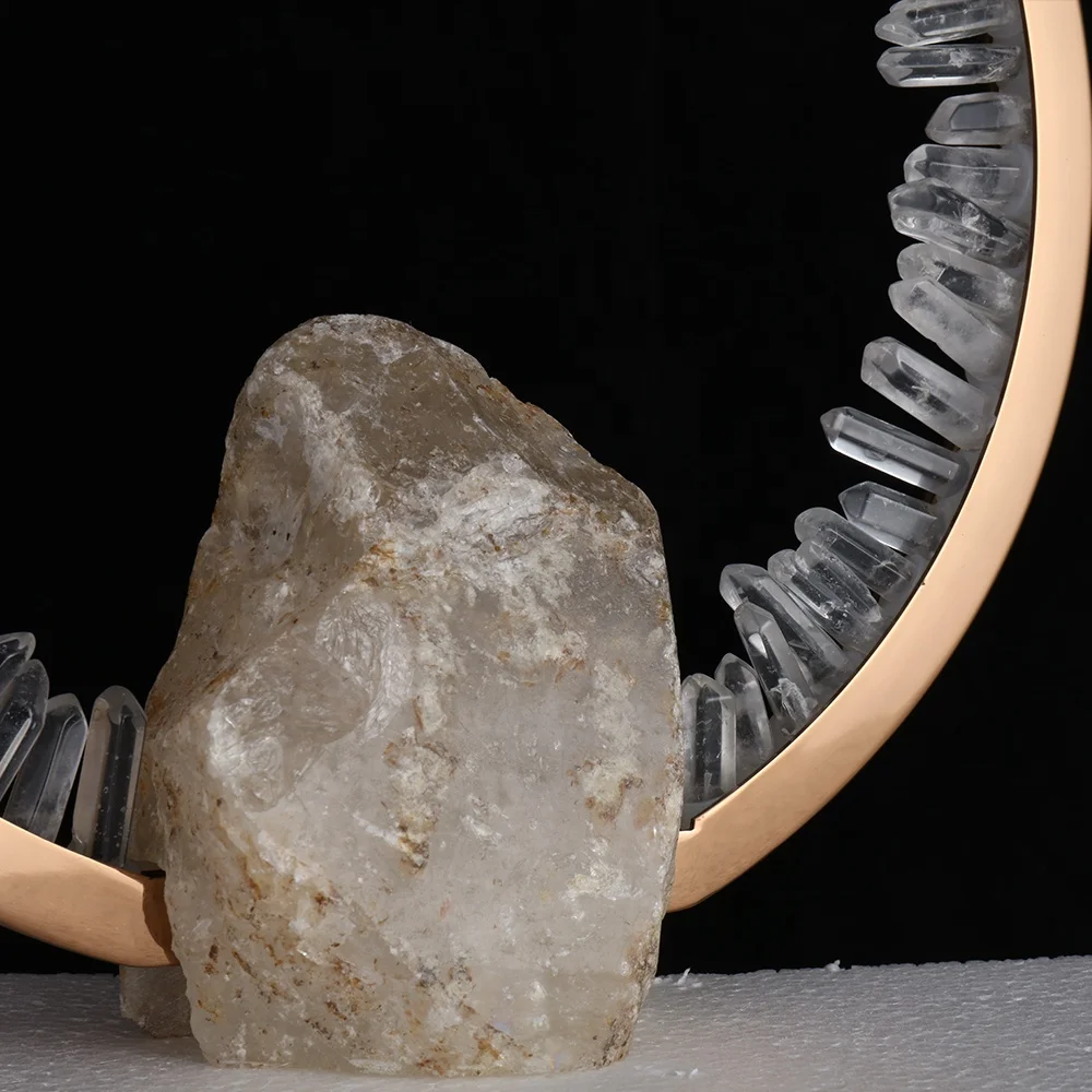 High quality natural stone crystal table lamp bed side reading crystal lamp night lights stone crystal lamps