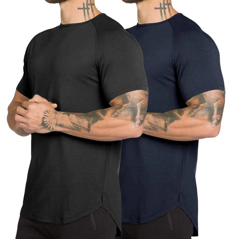 Футболка мужская дышащая с коротким рукавом, тенниска для спортзала, бега, фитнеса, бодибилдинга мышц, майка под заказ, оптовая продажа