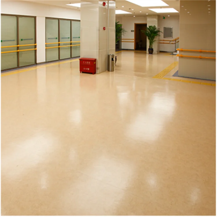 2mm Waterproof Hospital PVC Plastic Roll Homogeneous Flooring Vinyl Floor