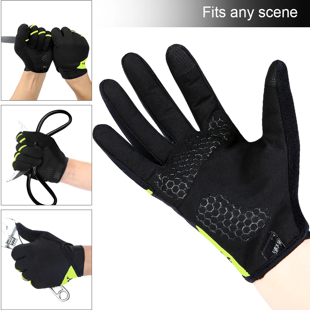 INBIKE New Design Reflective Autumn Winter Full Finger Road Riding Bike Outdoor Sports Cycling Gloves