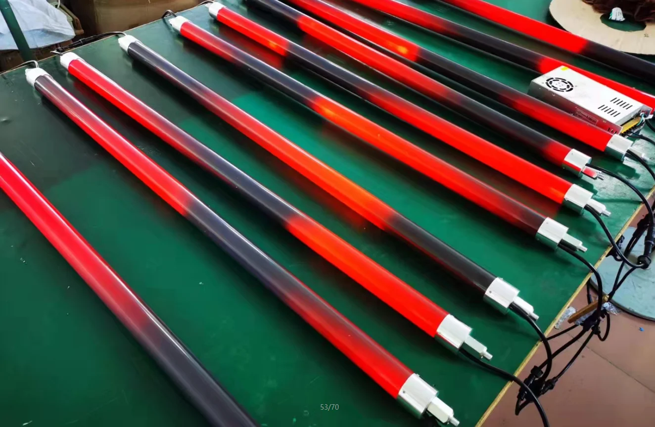 360 view dmx 512 control rgb led meteor tube