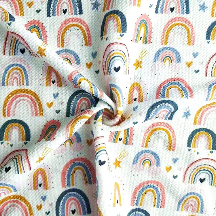 Нет минимального заказа, ткань с цифровой печатью, трикотажная полиэфирная ткань для банта