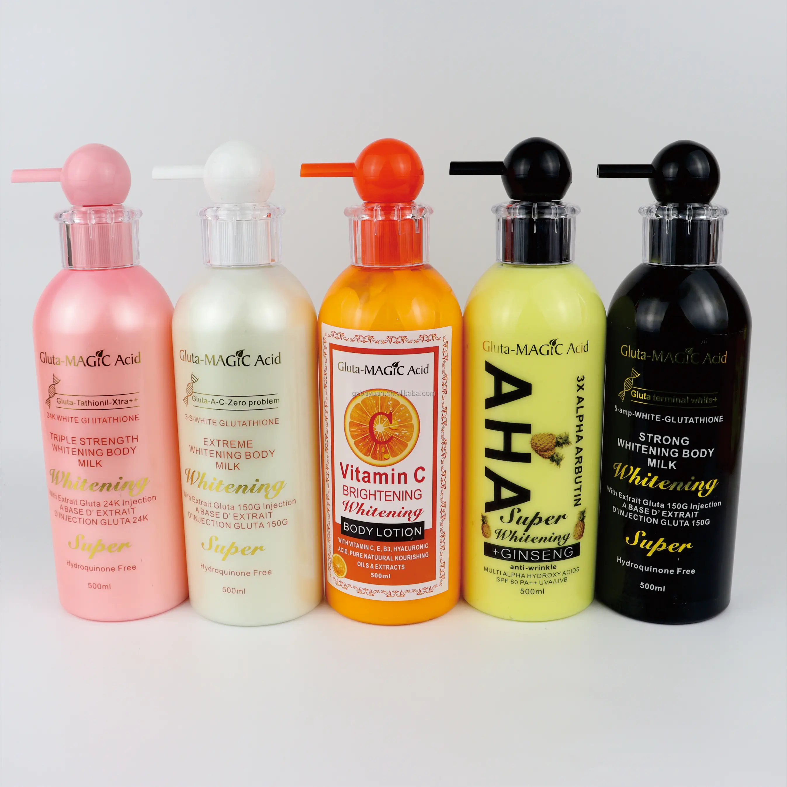 500 мл Gluta Magic Acid Super 24K инъекция молока для тела eclaircss AHA мощный отбеливающий Новый крем лица и