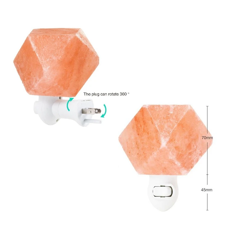 Каменная соль 7 Вт натуральный хрустальный Гималайский ручной резной каменный Соляной Светильник настенный светильник соляная лампа ночник