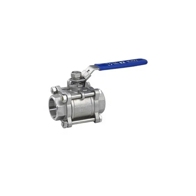 Most Popular stainless steel 3pc ball valve 304 316 1/4'--4'  ss ball valve for gas1000 WOG