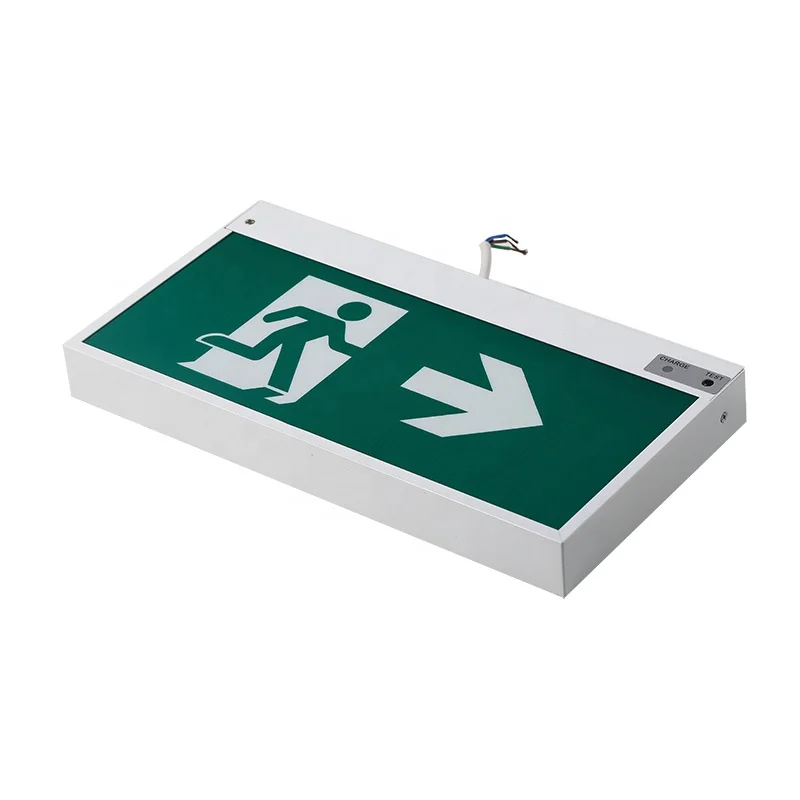 Customize Maintained More than 3hours Li-ion battery 7.4V/2.0Ah  LED Fireproof Light emergency exit signs