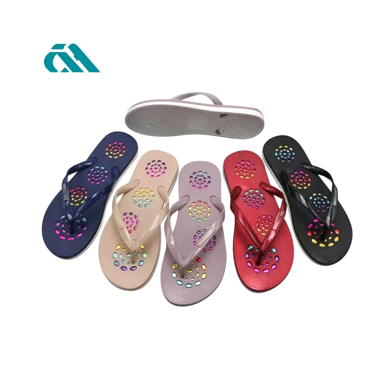 Wholesale MOQ 1000PCS Women Summer Slippers Printed Custom Flip Flops Women Slides Slippers