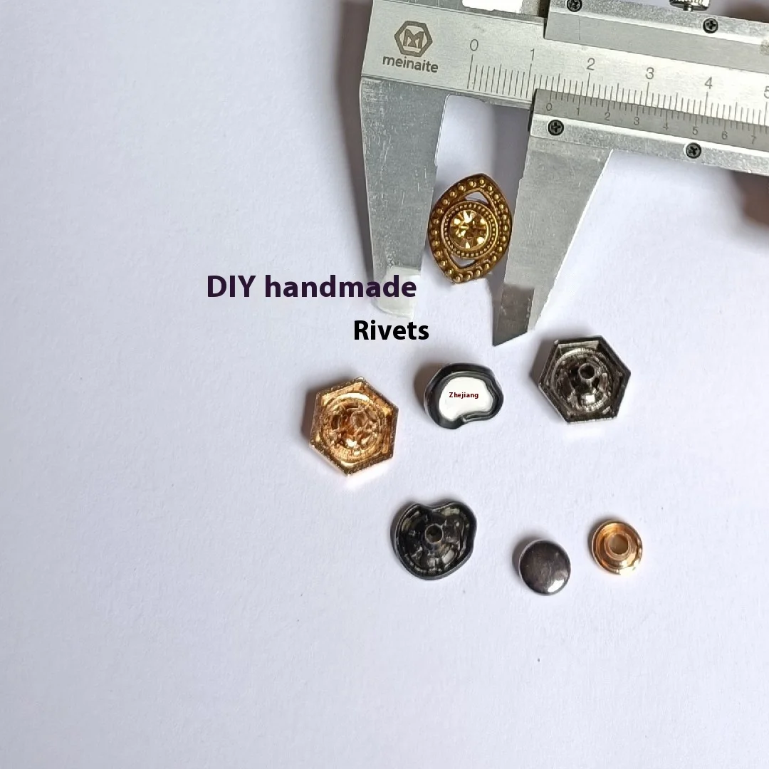 Handmade Retro Decorative Rivets for Clothing Shoes Hats & Bags 8mm Iron Nails with Plating for Leather Accessories