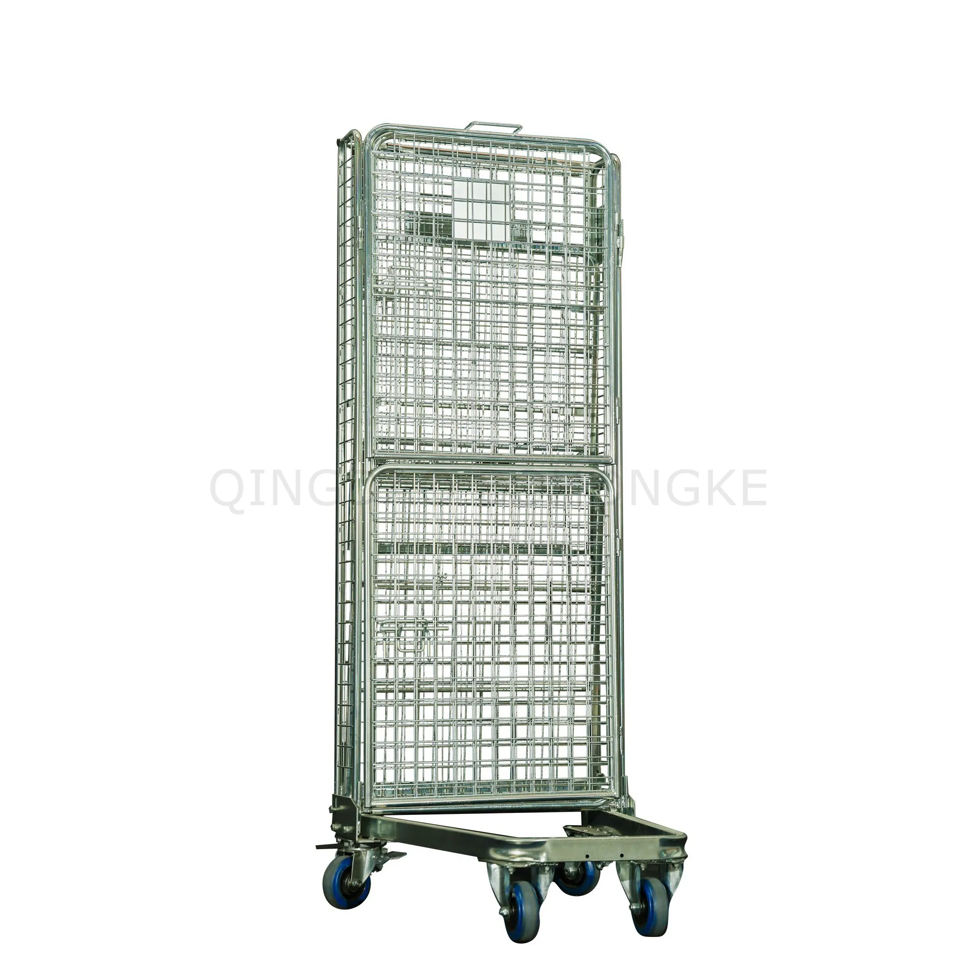 BHK7 Logistics Steel Stackable trolley cage wire mesh container