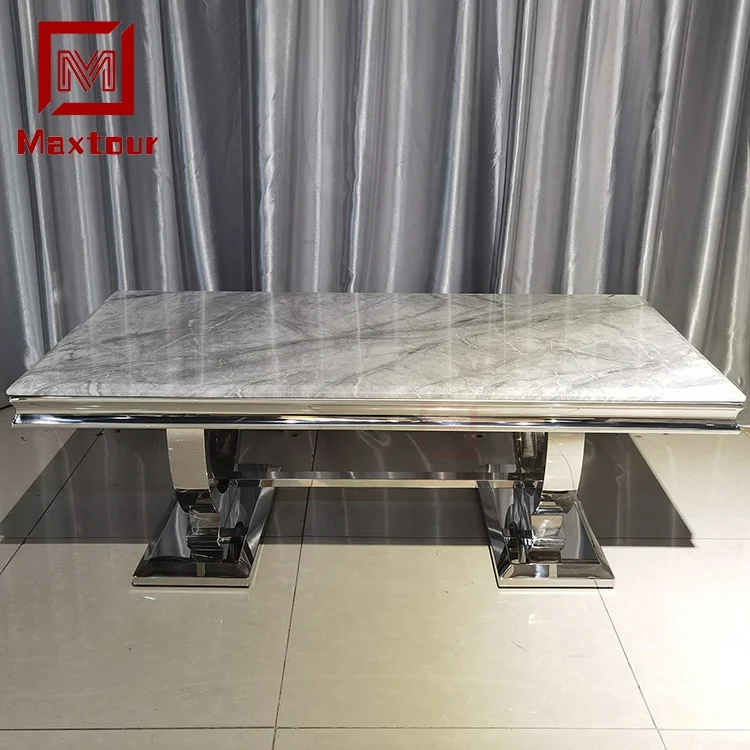 European modern console table stainless steel living room furniture glass/marble top tables