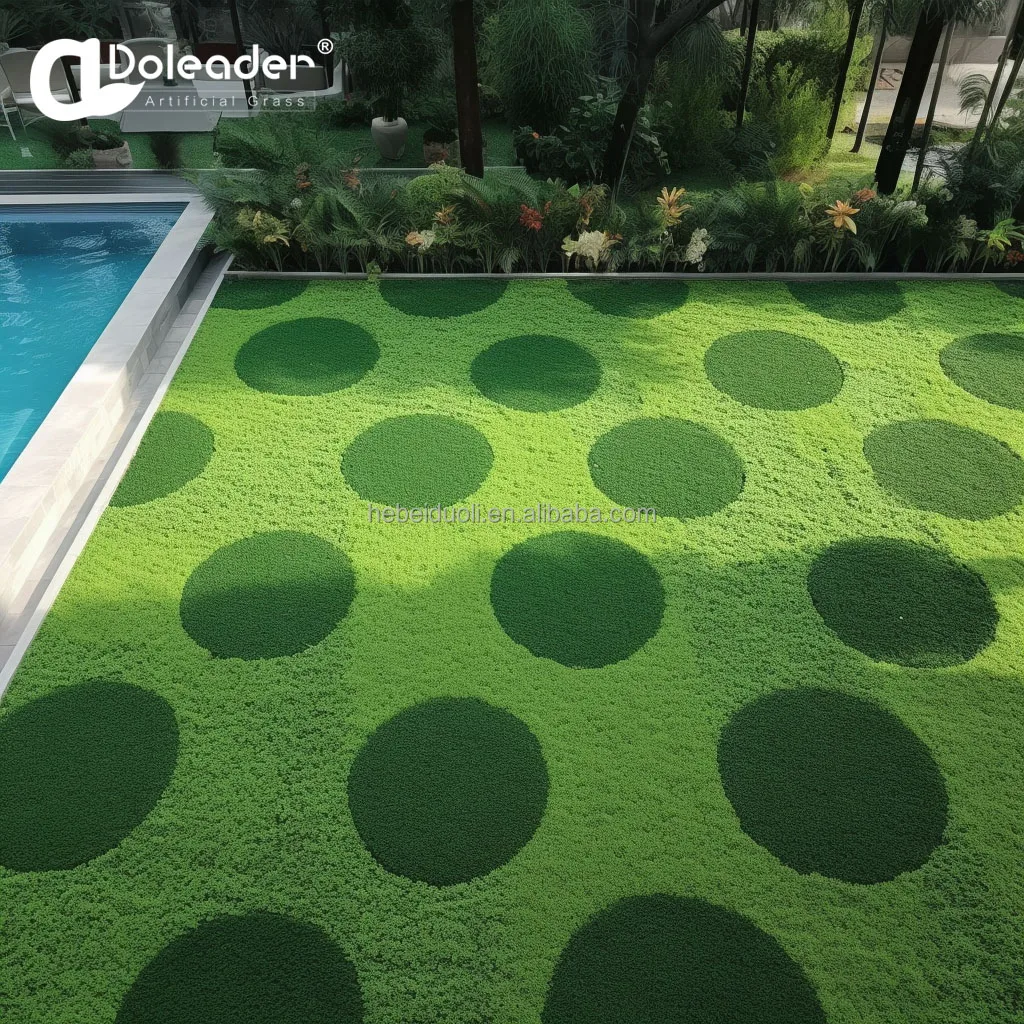 Popular Pattern Garden Style Outdoor Carpet Print Rectangle Patchwork Custom-made Material Adult Country Style Medium Pile PP+PE