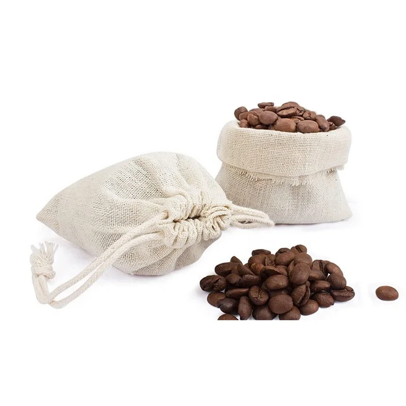 Экологичный джутовый мешочек высокой плотности, льняной пеньковый мешок Hessian, мешок для кофе, какао, упаковка, ювелирные изделия, подарочные пакеты