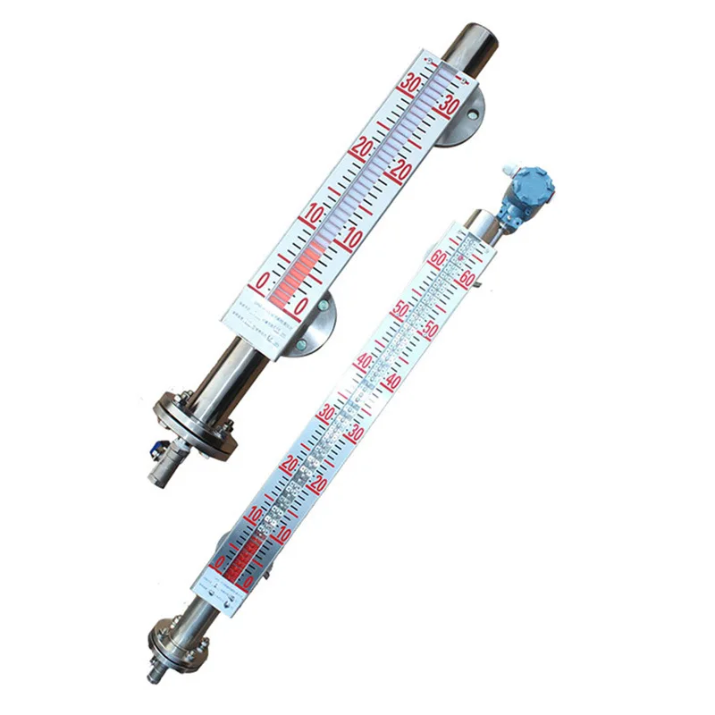 Digital ultrasonic radar liquid water flow level meter Magnetic flip plate boiler level gauge