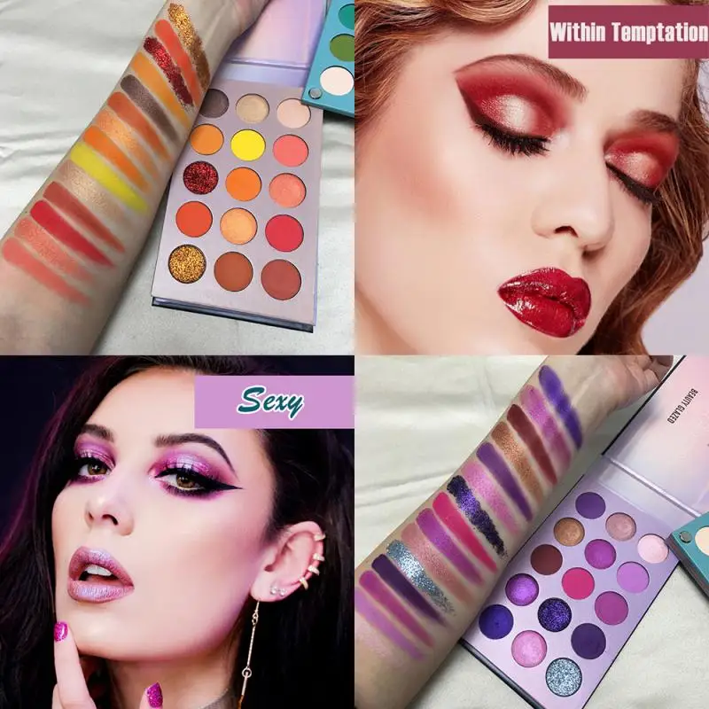  Палетка теней Beauty Glazed для макияжа глазурованная тени век матовые с блестящими пигментами Смоки водостойкая косметика 60