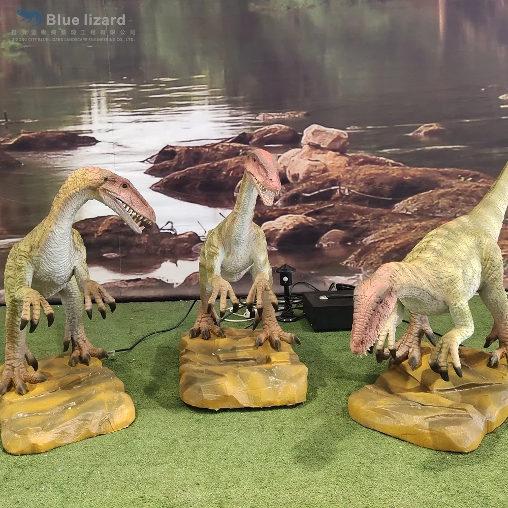 Theme Park  Small Size Dinosaur Statue T-Rex Model Animatronics Coelophysis For Sale