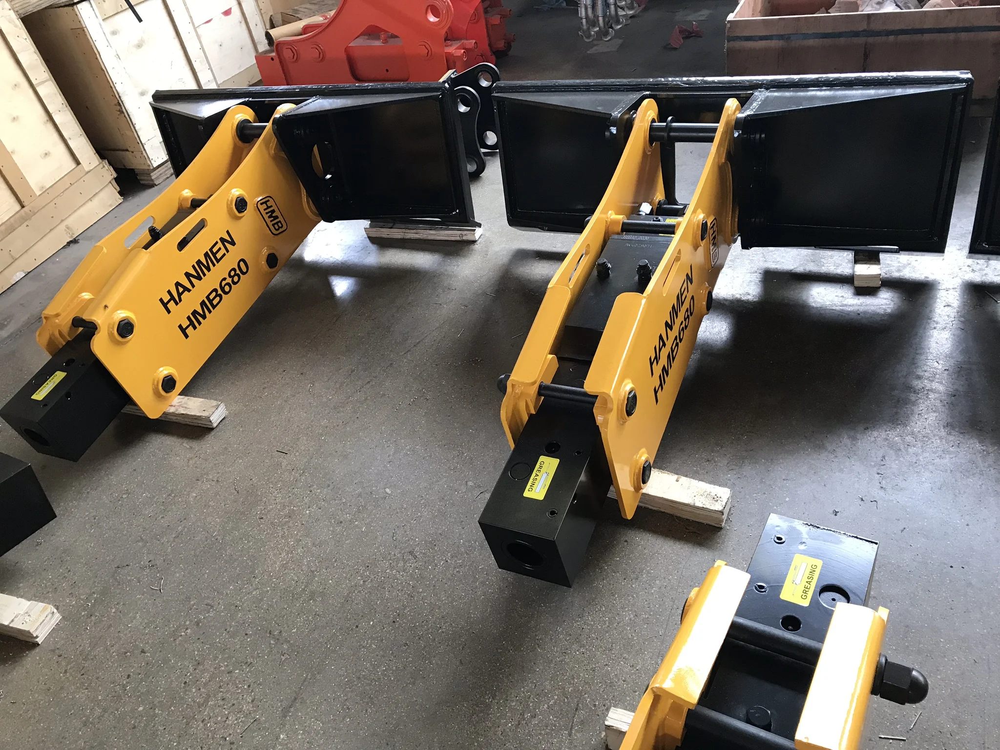 skid steer loader with hydraulic breaker attachments hammers 53mm 68mm for skid steer