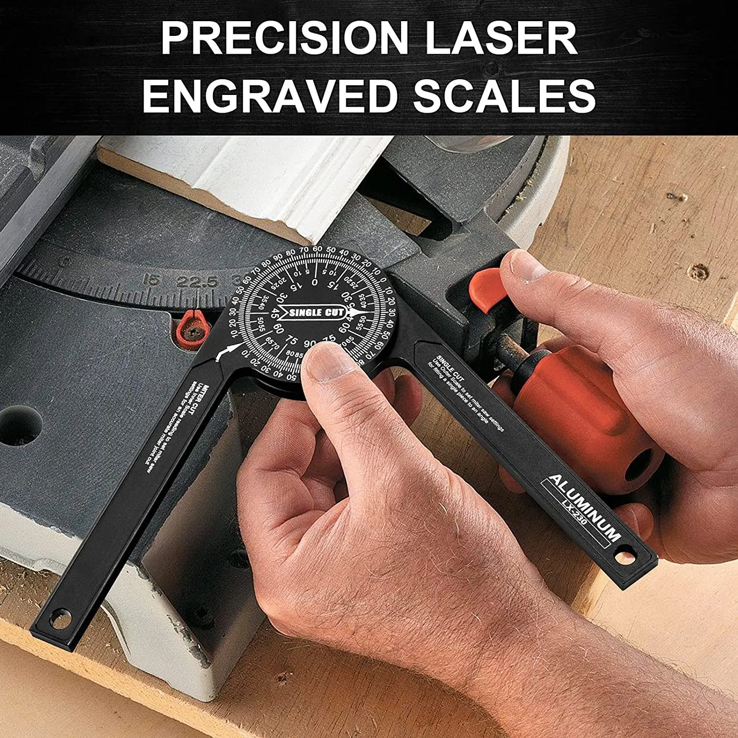 Hot sale Miter Saw Protractor Aluminum Alloy Angle Finder Level Meter Miter Gauge Protractor