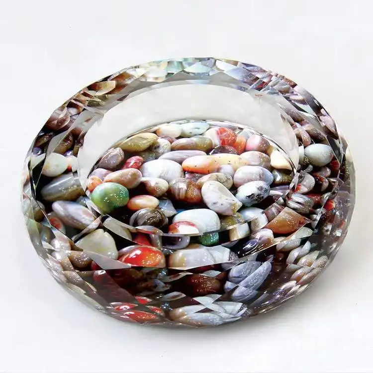 Cigar Smokeless Ashtray Crystal Portable Ashtray Wholesale Business Gift Custom Logo Cenicero Designer Ashtray