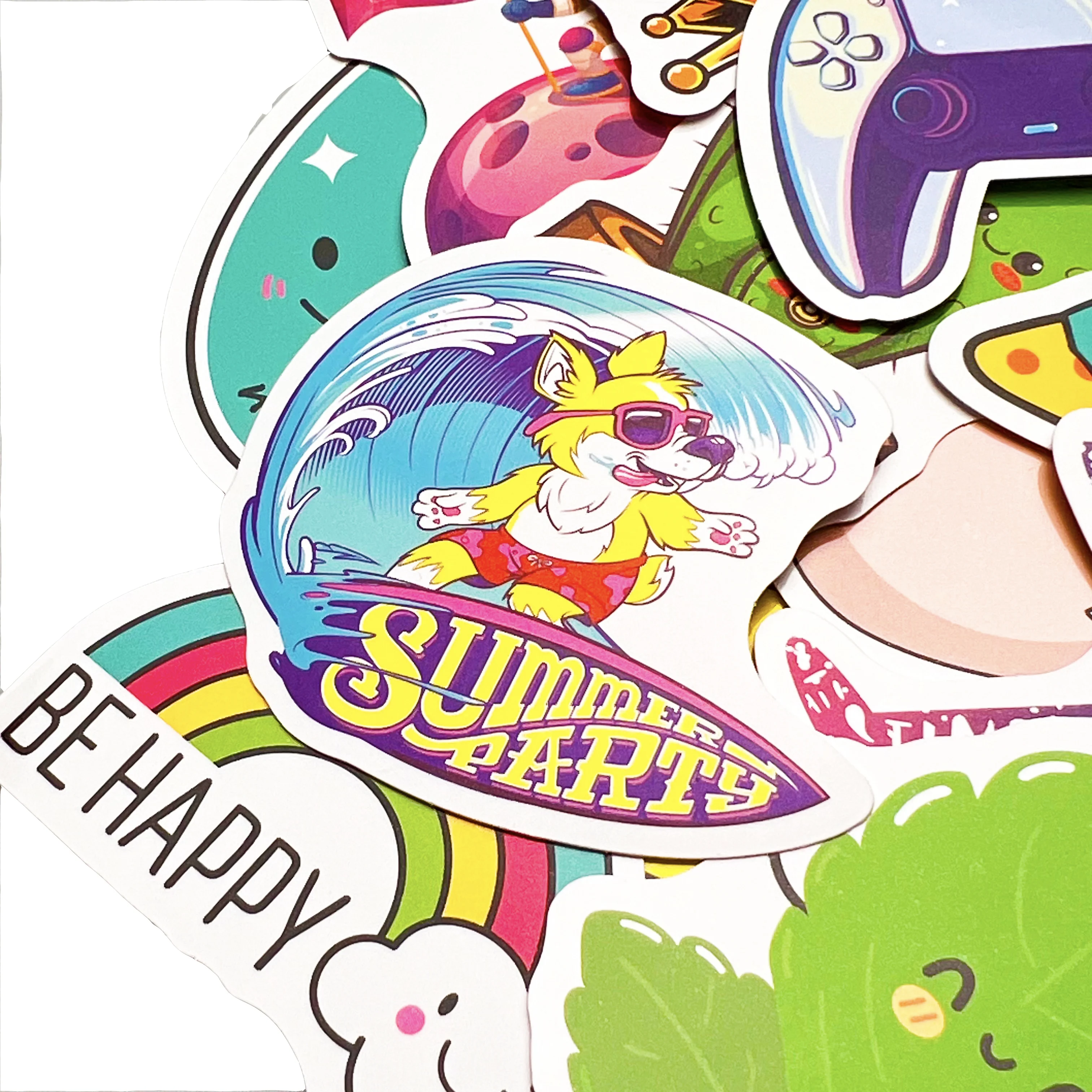 Company design labels cartoon waterproof sticker logo Adhesive label printing holographic vinyl custom die cut sticker