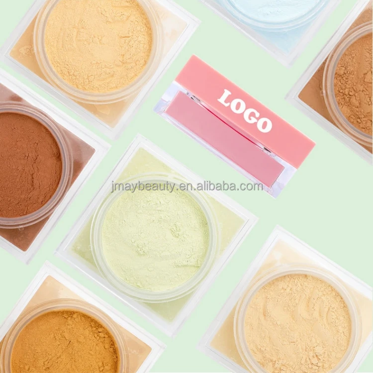 Private Label Talc Free Vegan Pink Oil Control Waterproof Matte Mineral Powder Foundation Makeup Face Loose Setting Powder