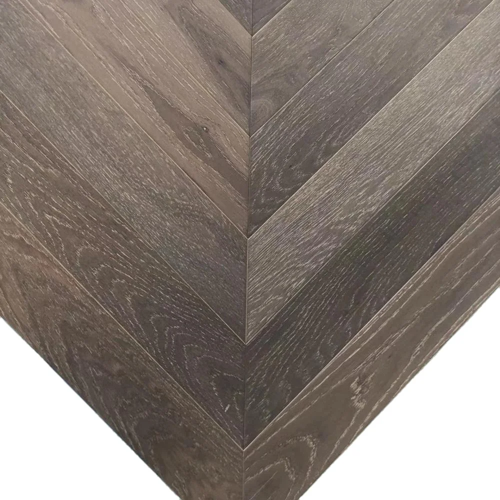 Solid oak chevron flooring indoor usage 18X90X530 mm