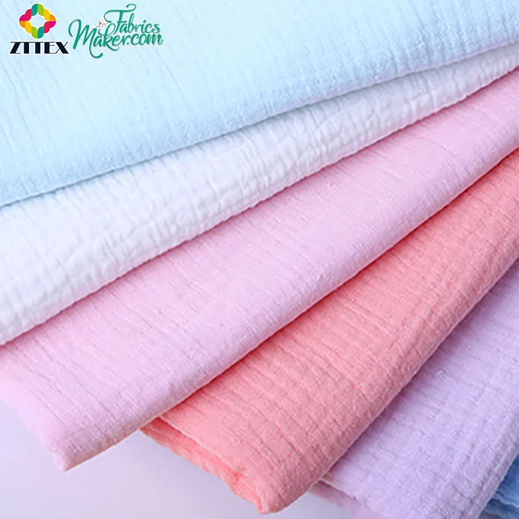 Made in China Classical Elegant Dress Fabric 100 cotton swaddle print fabric manufacturer white muslin fabric