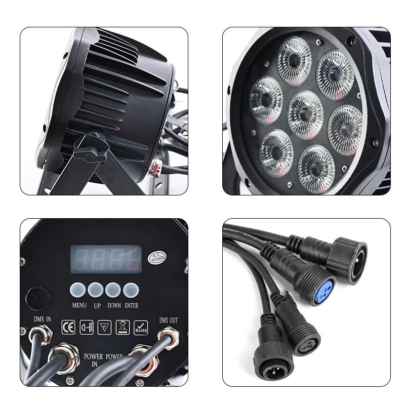 DJ party waterproof IP65 7x10W wash rgbw 4in1 led par can light
