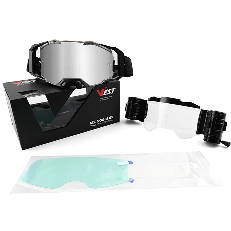 MX Motocross Goggles Offer Customization Strap Logo Anti Scratch UV Protection Tear-Offs Motorcycle Moto Glasses