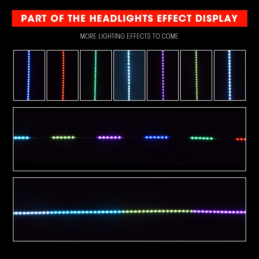 RUTENSE 12v 24v truck decorate light Flexible DRL LED Strip light 120cm 150cm 200cm drl strip light for Car Trunk