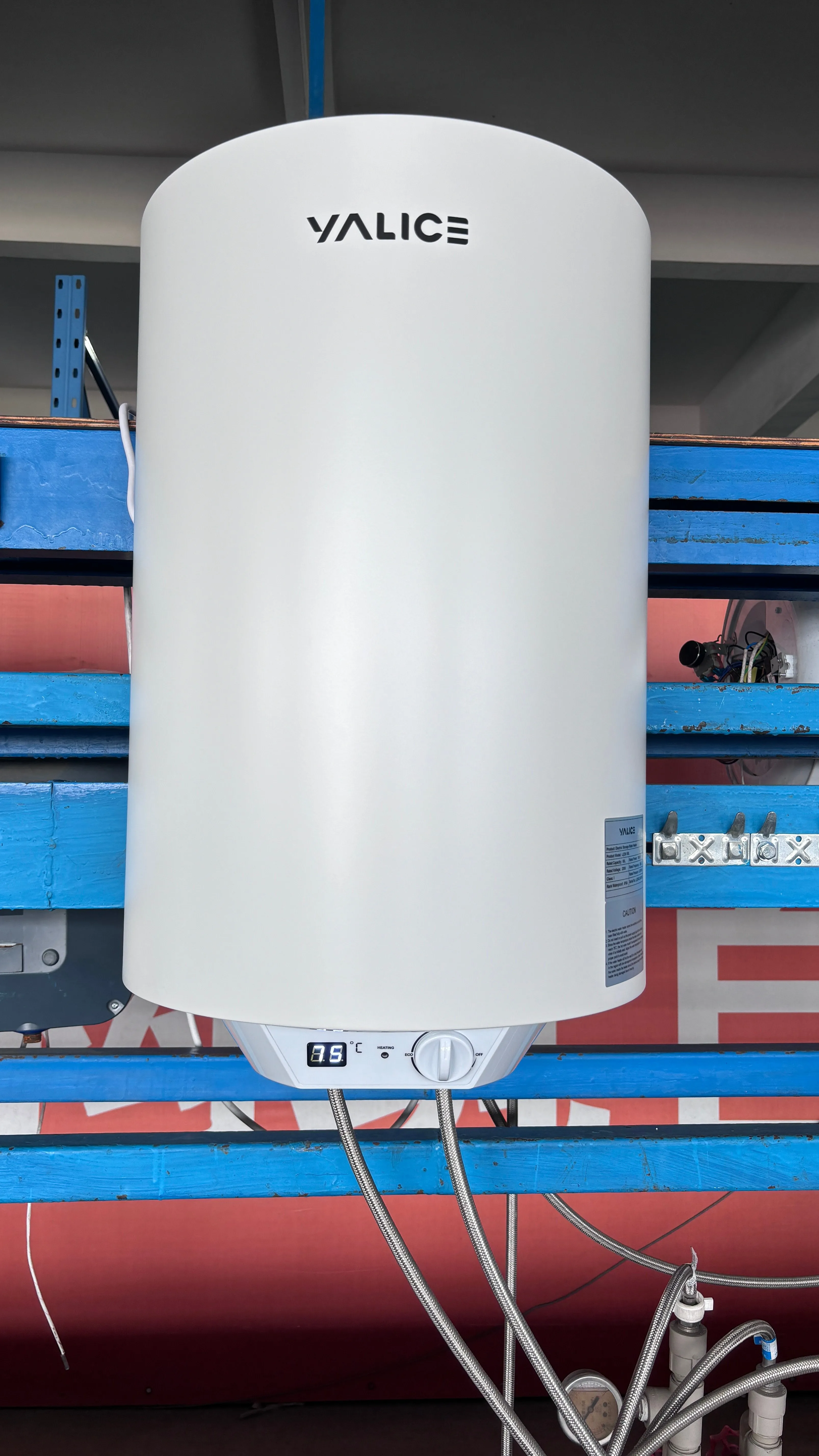 50L ducha Electric Sauna Heater Wall-Mounted Water Tank for Household Use Electric Chauffe Eau Douche with Digital Display