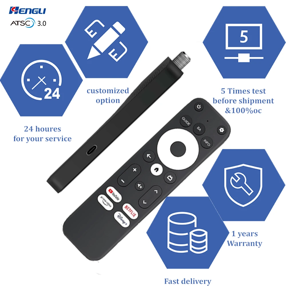 Hengli competitive price ATSC 3.0 tv stick AC4  ATSC3.0 Tv STICK