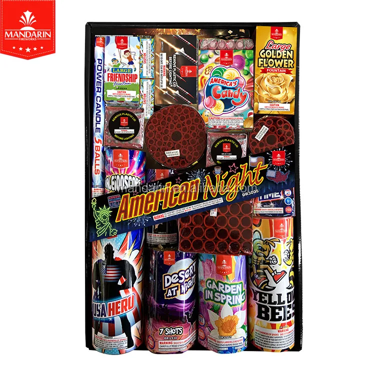 Mandarin USA PARTY family fireworks packs box pyrotechnics assortments packs fireworks happy boom