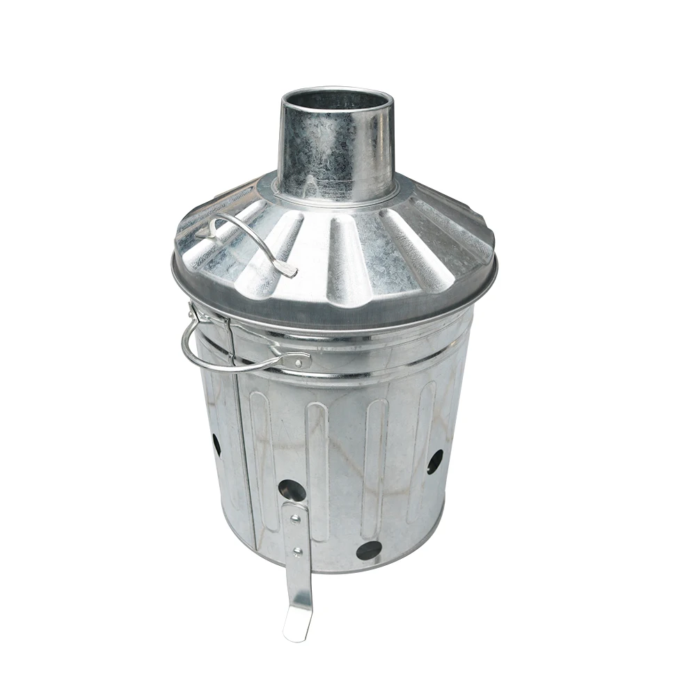 High Quality 14L Silver Incinerator Steel Metal Incinerator Mini Garden Incinerator