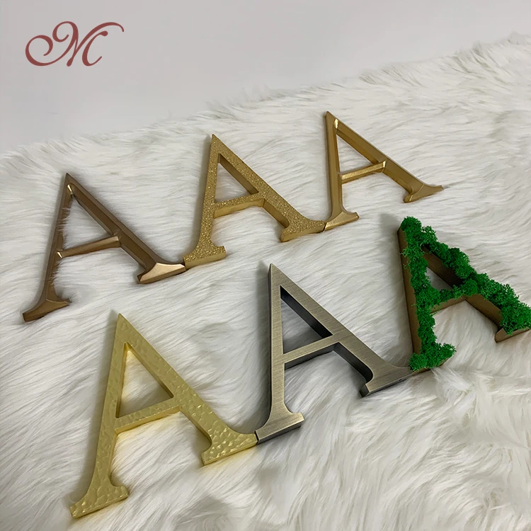 Free samples new design custom led 3d logo letters signs brushed stainless steel business signs