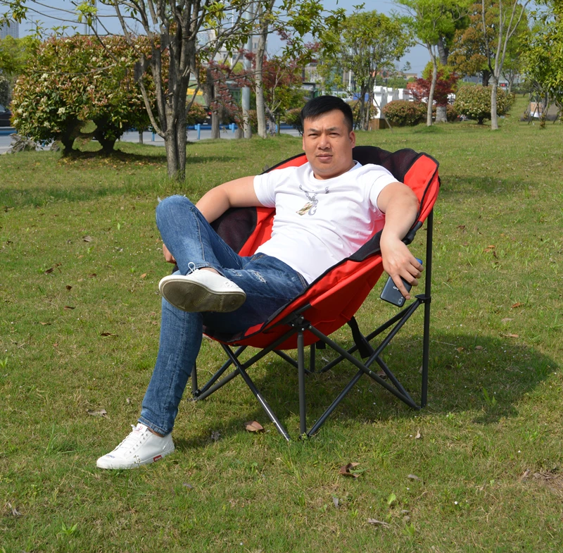 Outdoor Folding Camping Moon Chair portable Picnic Round Moon Chair