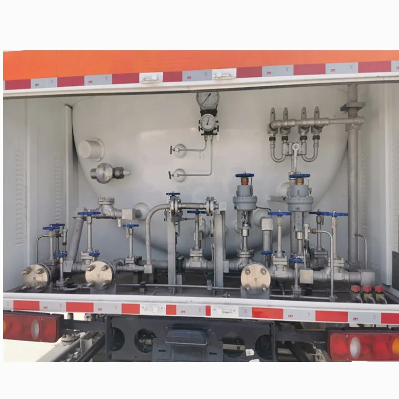Криогенный жидкий газ LO2 LN2 LNG LPG CNG транспортный полуприцеп-цистерна с испарителем жидким азотом